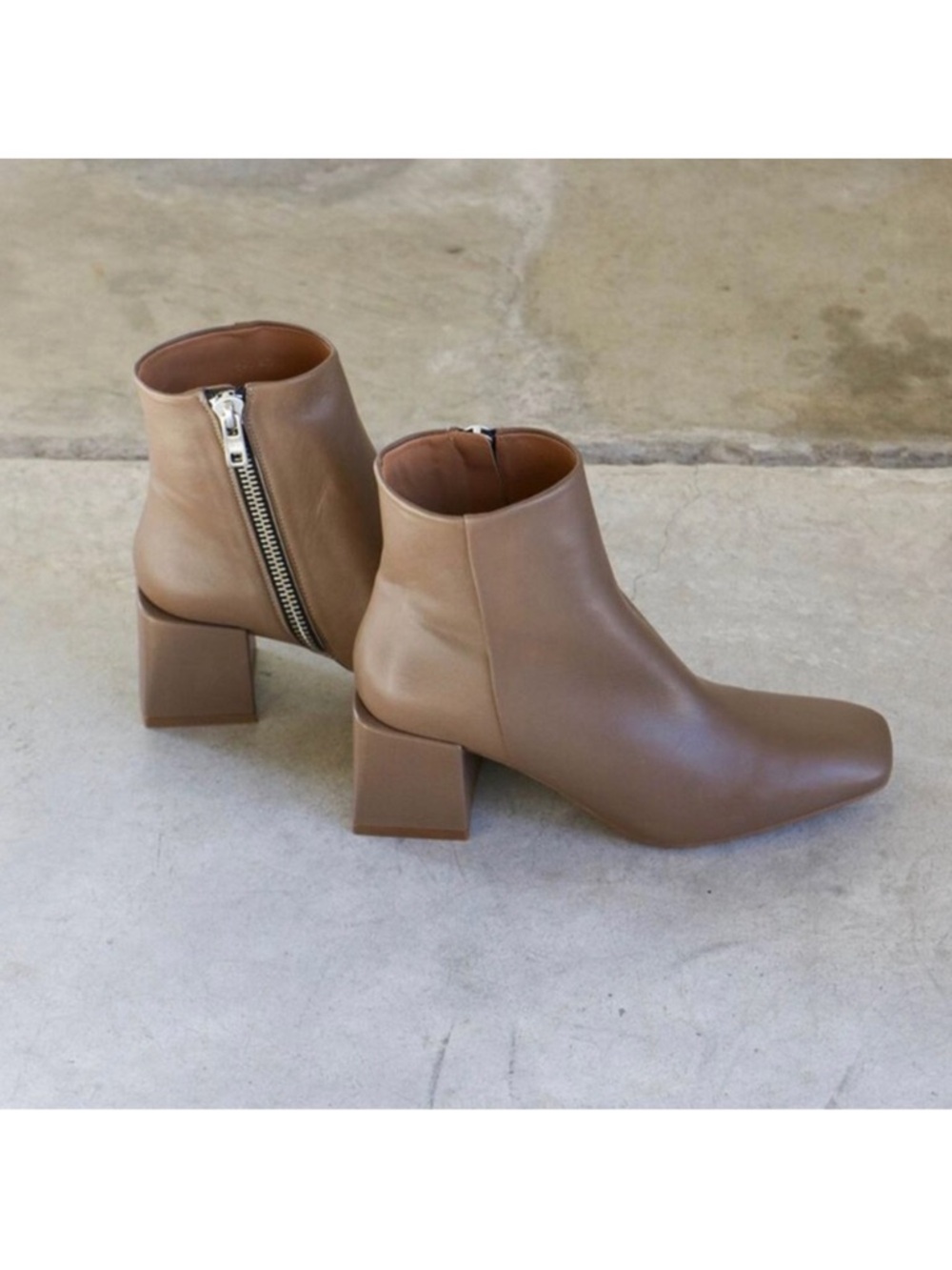 LoQ ‘Lazaro’ Leather Heeled Boots in brown 40